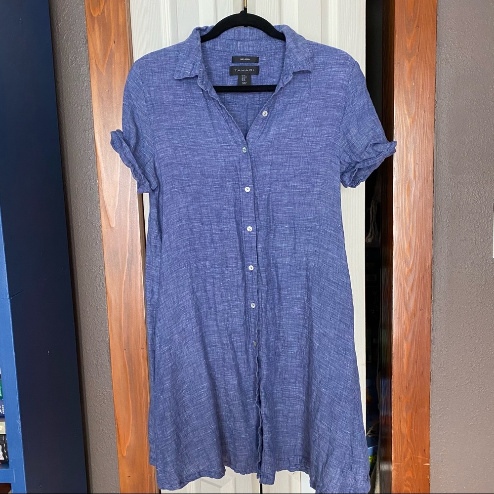 Tahari Linen Dress
